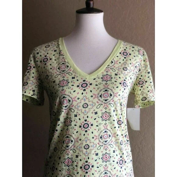 Abound Juniors Green Cotton Blend Casual Tee M - Picture 1 of 8